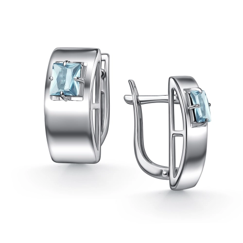 Серьги из серебра 925 пробы с топазами