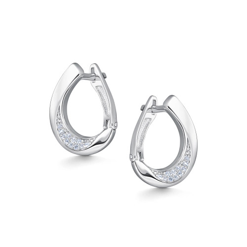 Серьги из серебра 925 пробы с фианитами