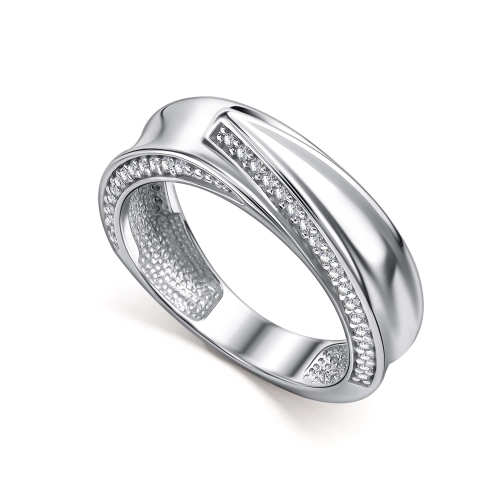 Кольцо из серебра 925 пробы с фианитами