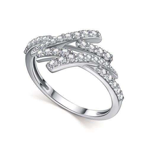 Кольцо из серебра 925 пробы с фианитами