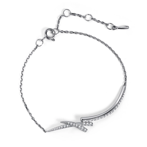 Браслет из серебра 925 пробы с фианитами