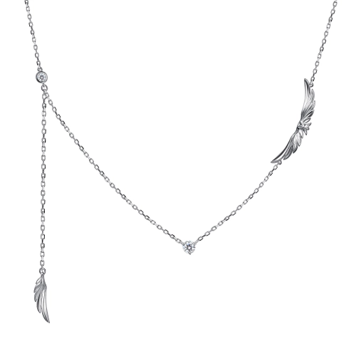 Колье из серебра 925 пробы с фианитами