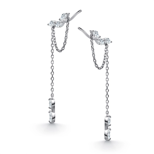 Серьги пины из серебра 925 пробы