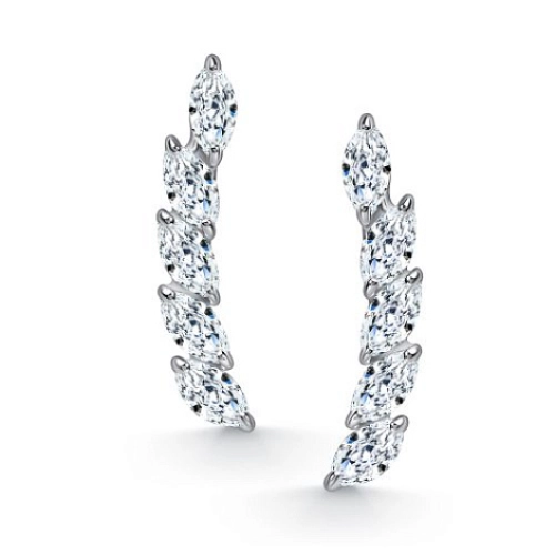 Серьги пины из серебра 925 пробы