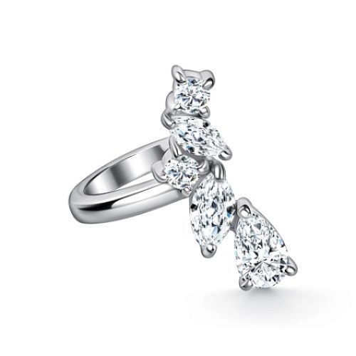 Серьга (925) фианит каффа