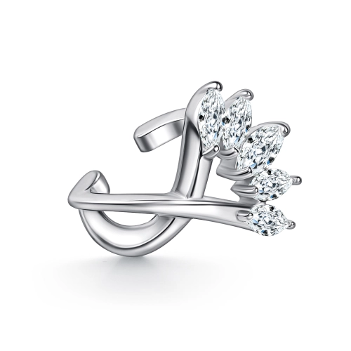 Серьга (925) фианит каффа