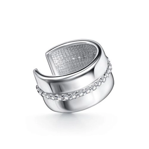 Серьга (925) фианит каффа