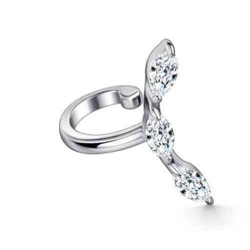 Серьга (925) фианит каффа