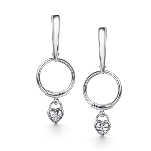 Серьги из серебра 925 пробы с бриллиантами