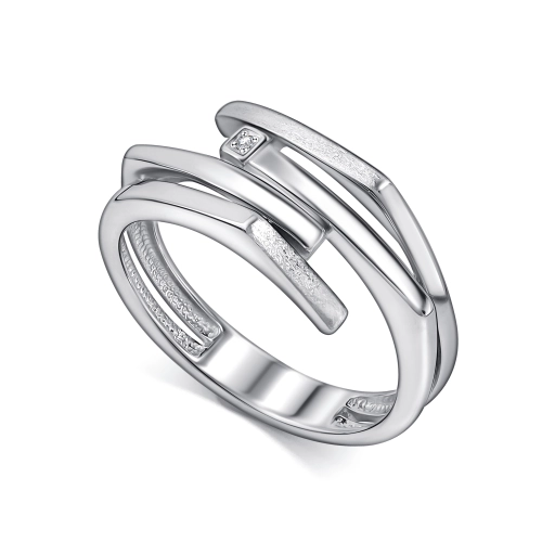 Кольцо из серебра 925 пробы с бриллиантом