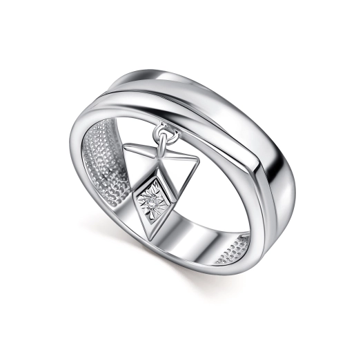 Кольцо из серебра 925 пробы с бриллиантом