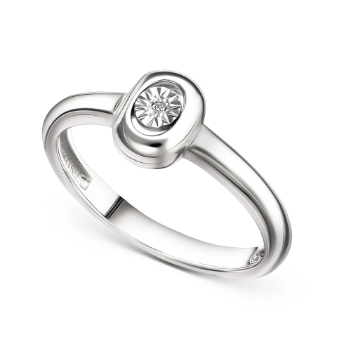 Кольцо из серебра 925 пробы с бриллиантом