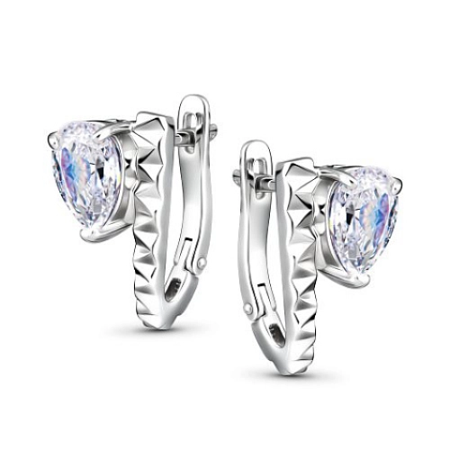 Серьги (925) бриллианит
