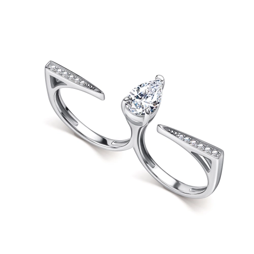 Кольцо (925) бриллианит, фианит