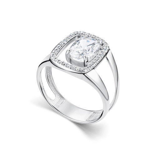 Кольцо (925) бриллианит, фианит