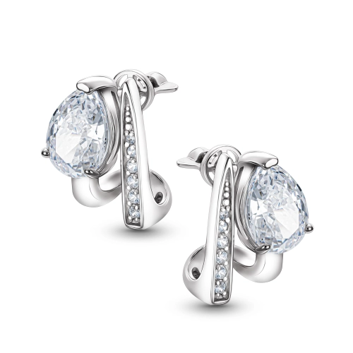 Пусеты (925) бриллианит, фианит