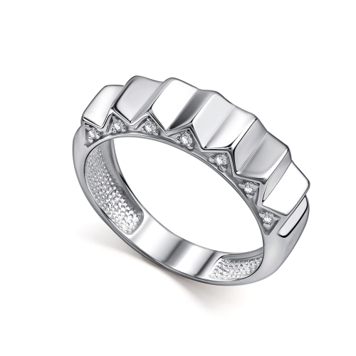 Кольцо из серебра 925 пробы с фианитами