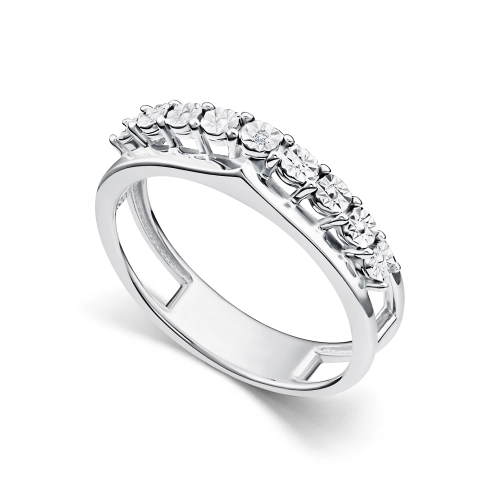 Кольцо из серебра 925 пробы с бриллиантом