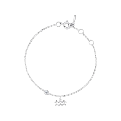 Браслет (925) фианит водолей