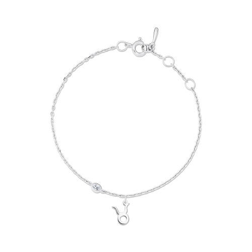 Браслет (925) фианит телец