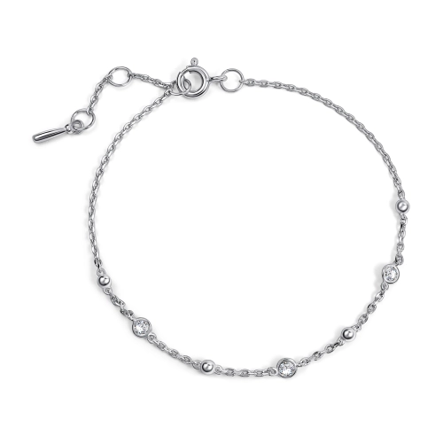 Браслет из серебра 925 пробы с фианитами