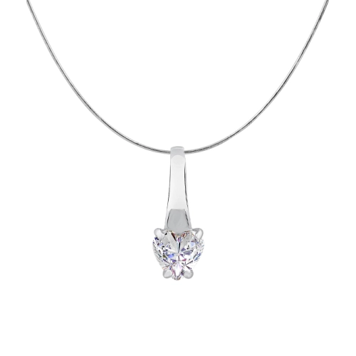 Подвеска из серебра 925 пробы с фианитами