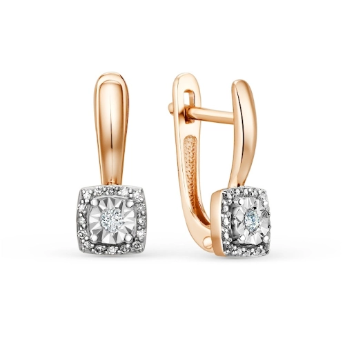 Серьги из золота 585 пробы с бриллиантами