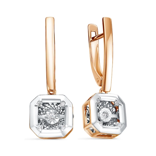 Серьги из золота 585 пробы с бриллиантами