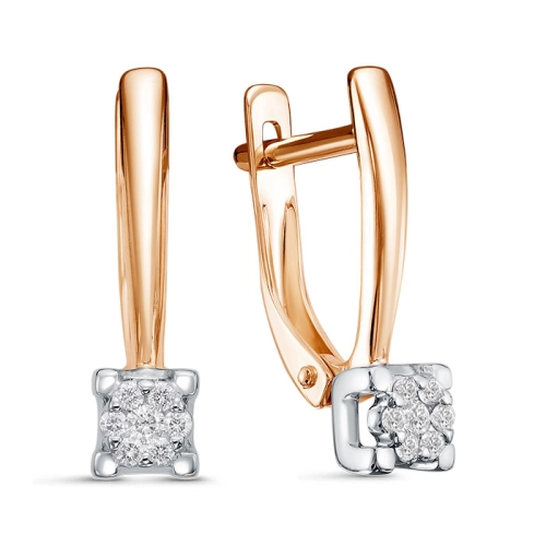 Серьги из золота 585 пробы с бриллиантами