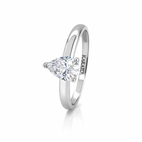 Кольцо из белого золота 585 пробы с фианитами