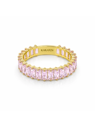 Кольцо из желтого золота 585 пробы с фианитами