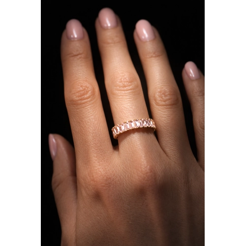 Кольцо из желтого золота 585 пробы с фианитами