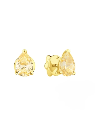 Пусеты (585 ж) цветной фианит