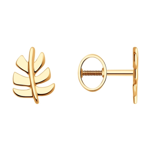 Серьги пусеты из золота 585 пробы