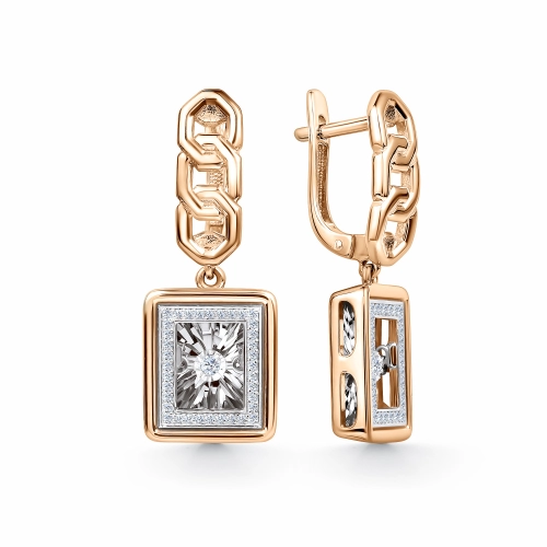 Серьги из золота 585 пробы с бриллиантами