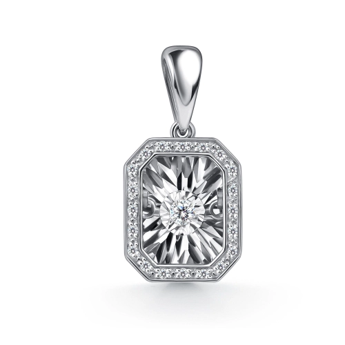 Подвеска из белого золота 585 пробы с бриллиантом