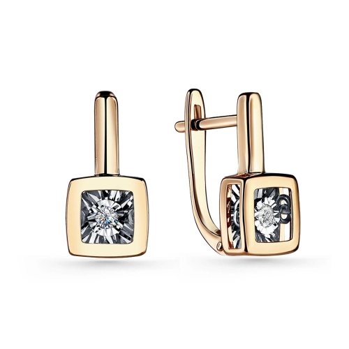 Серьги из золота 585 пробы с бриллиантами