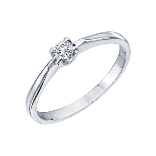 Кольцо из белого золота 585 пробы с бриллиантами