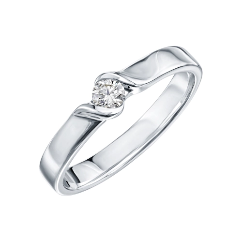 Кольцо из белого золота 585 пробы с бриллиантами