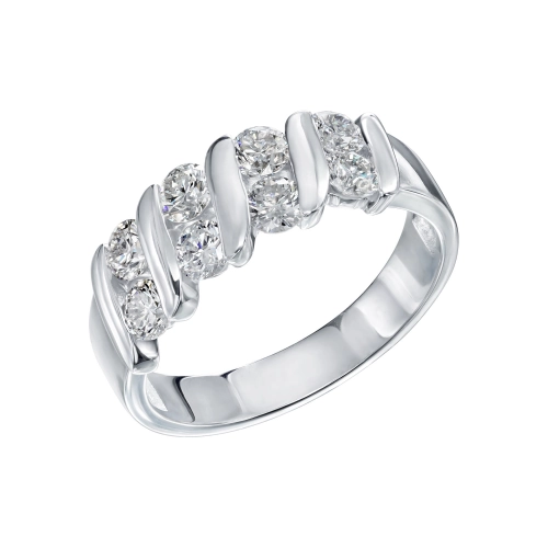 Кольцо из белого золота 585 пробы с бриллиантами