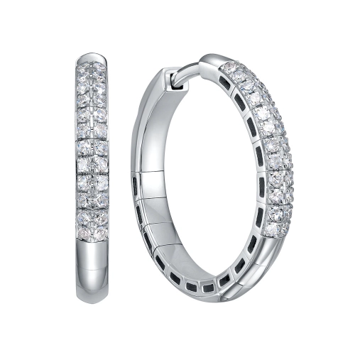 Серьги Конго из белого золота 585 пробы