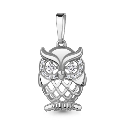 Подвеска из серебра 925 пробы с фианитами