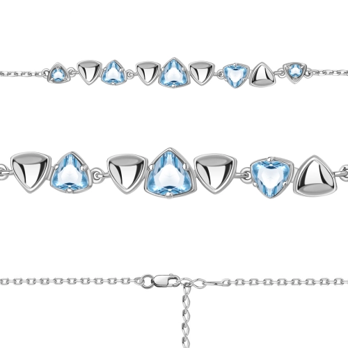 Браслет из серебра 925 пробы с топазом