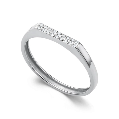 Кольцо из белого золота 585 пробы с бриллиантами