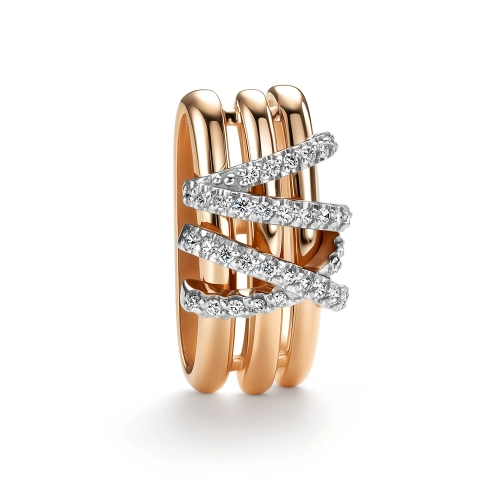 Подвеска бегунок из золота 585 пробы с бриллиантами