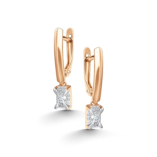Серьги из золота 585 пробы с бриллиантами