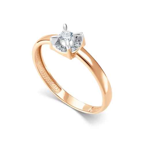 Кольцо из золота 585 пробы с бриллиантами