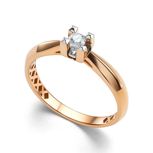 Кольцо из золота 585 пробы с бриллиантами