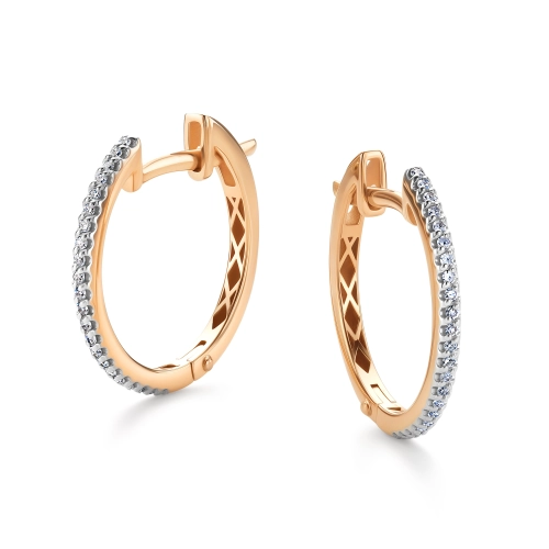 Серьги из золота 585 пробы с бриллиантами