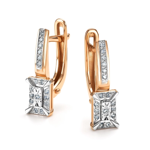 Серьги из золота 585 пробы с бриллиантами